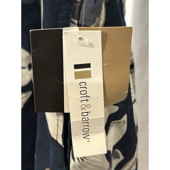 NWT Croft & Barrow Navy Blue Hawaiian Swim Trunks Men's size M - Picture 2 of 4